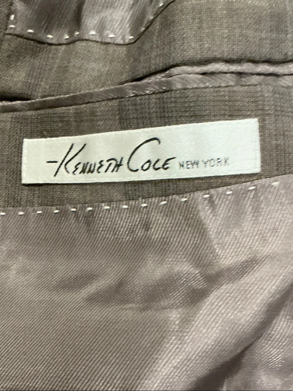 Kenneth Cole New York Brown Plaid Sport Coat